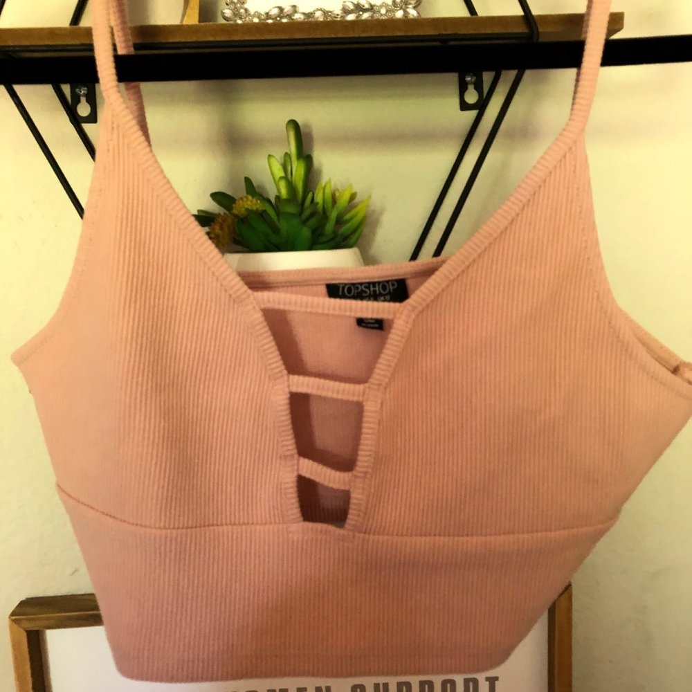 TOPSHOP Cutout Crop Top